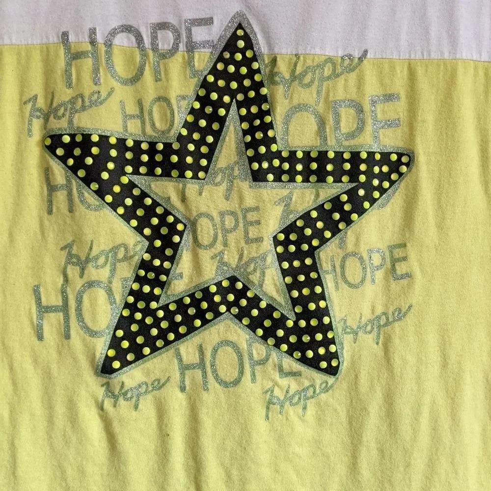 JUSTICE Yellow Star shirt Hope Size 16